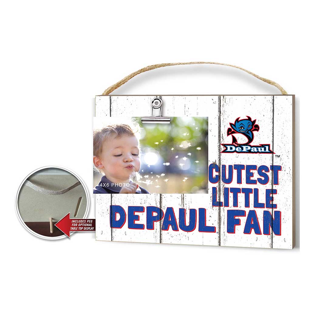 Cutest Little Weathered Logo Clip Photo Frame DePaul Blue Demons