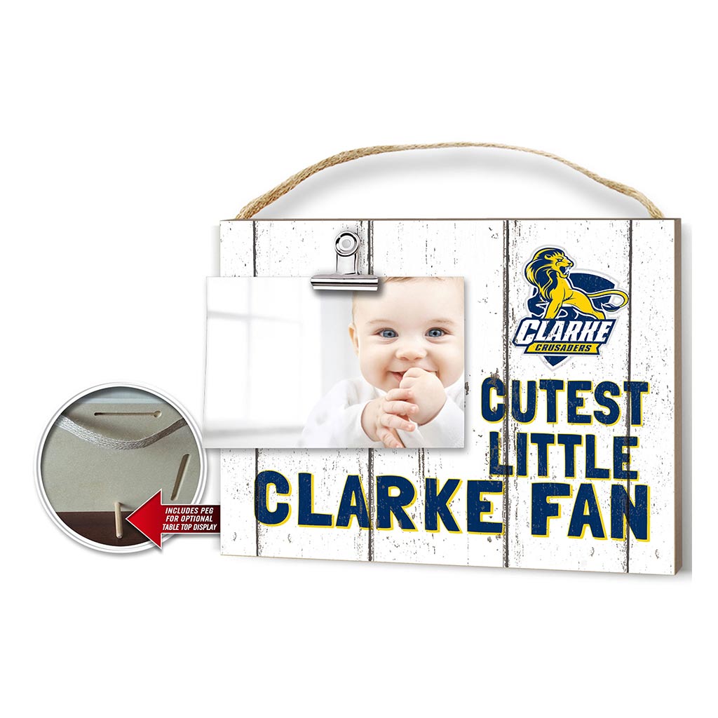 Cutest Little Weathered Logo Clip Photo Frame Clarke University Crusaders