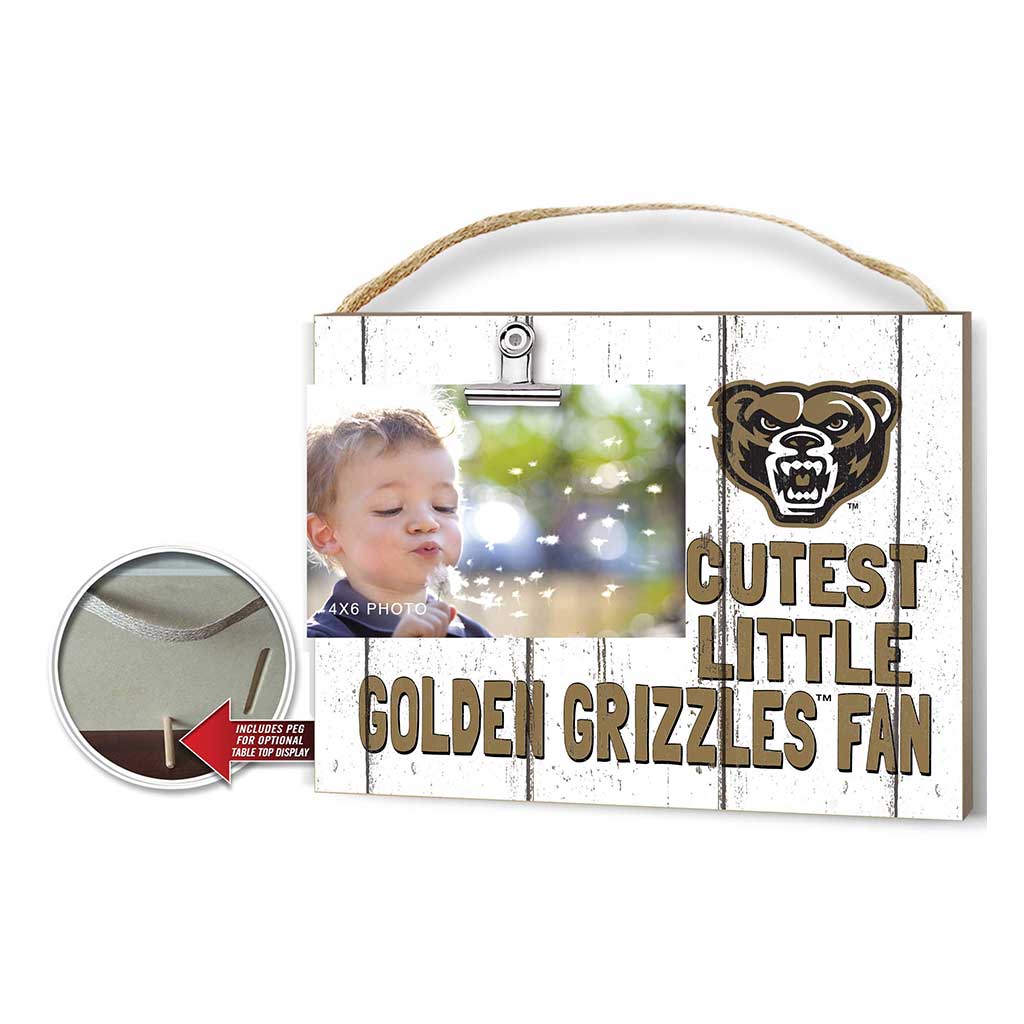 Cutest Little Weathered Logo Clip Photo Frame Oakland University Golden Grizzlies