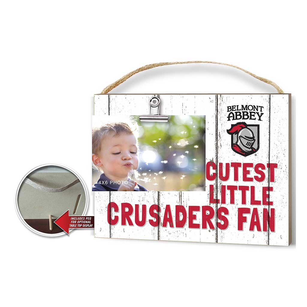Cutest Little Weathered Logo Clip Photo Frame Belmont Abbey College CRUSADERS