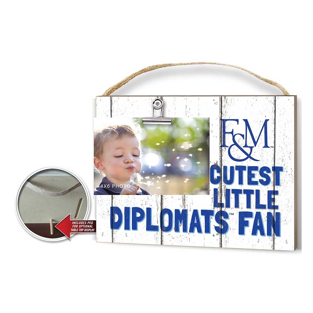 Cutest Little Weathered Logo Clip Photo Frame Franklin & Marshall College DIPLOMATS