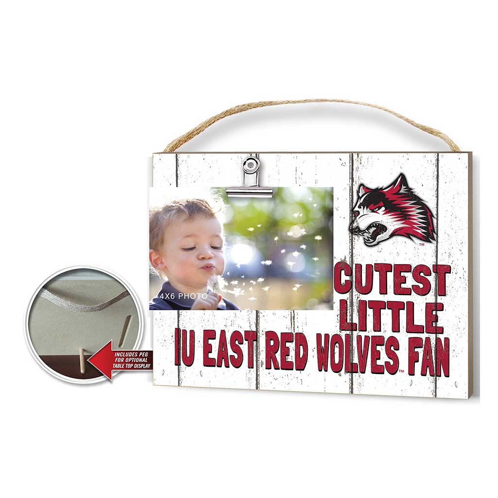Cutest Little Weathered Logo Clip Photo Frame Indiana University East Red Wolves