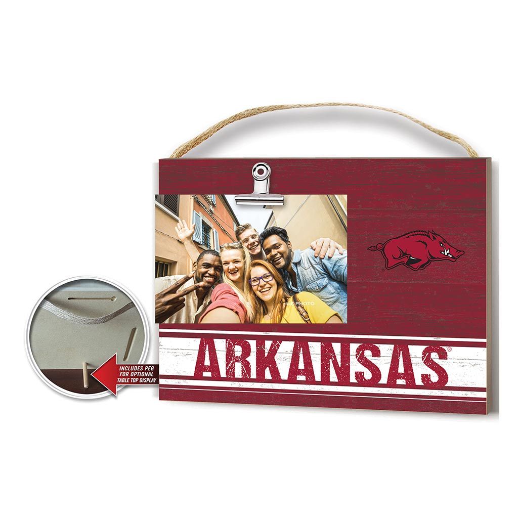 Clip It Colored Logo Photo Frame Arkansas Razorbacks