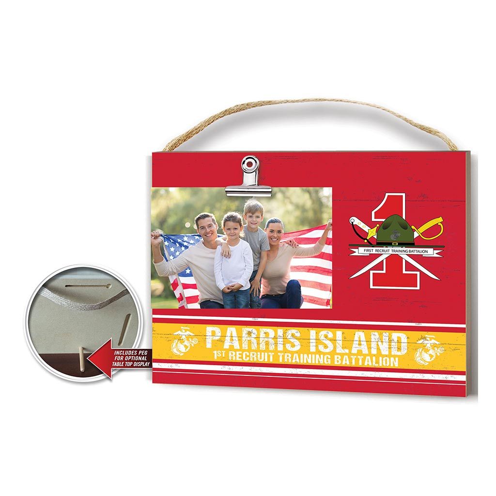 Clip It Colored Logo Photo Frame US Marines Parris Island 1rst Recruit