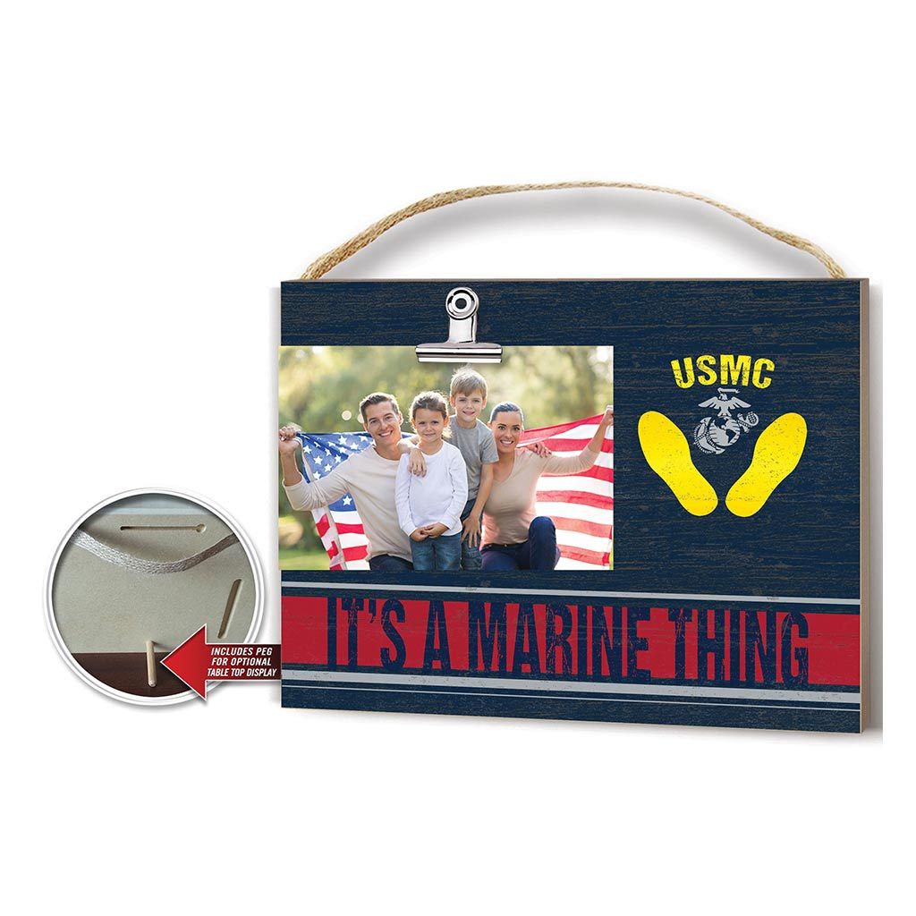 Clip It Colored Logo Photo Frame United States Marine Corps Yellow Feet