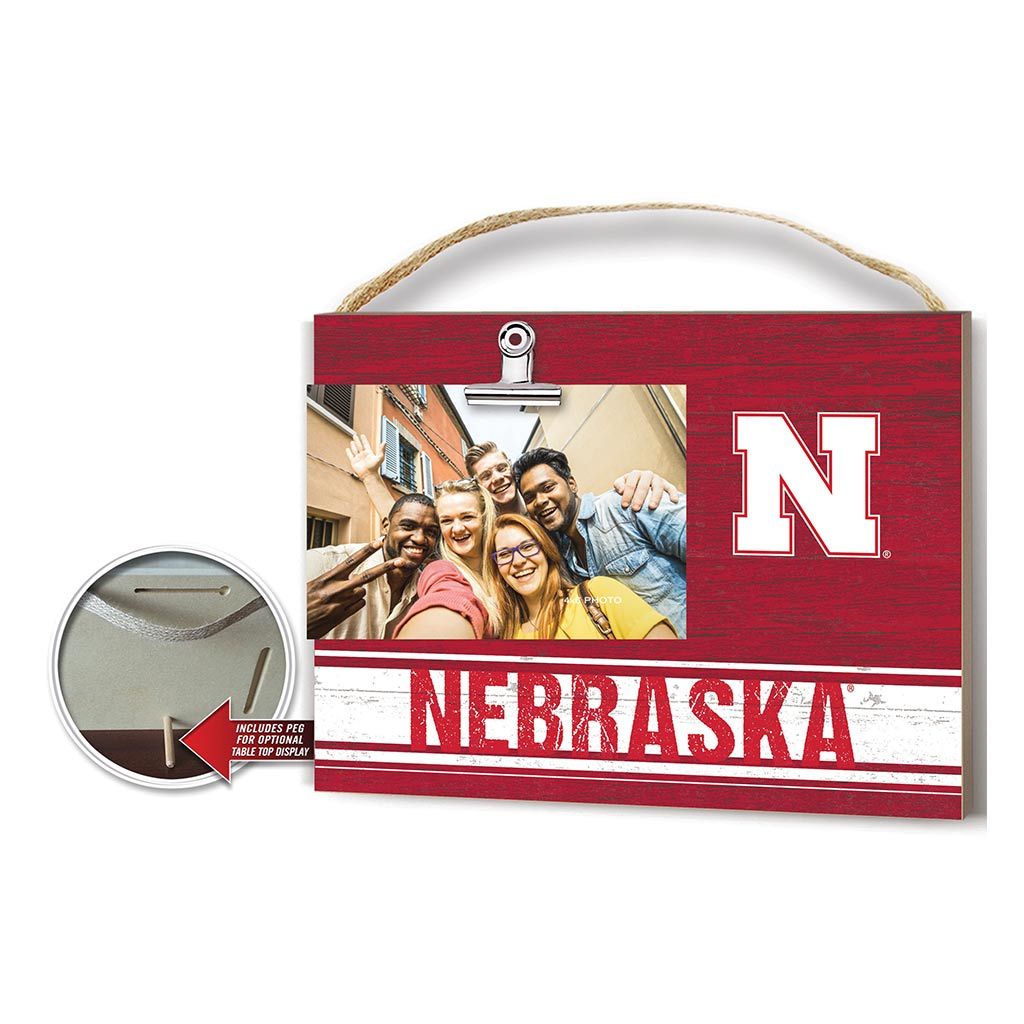 Clip It Colored Logo Photo Frame Nebraska Cornhuskers