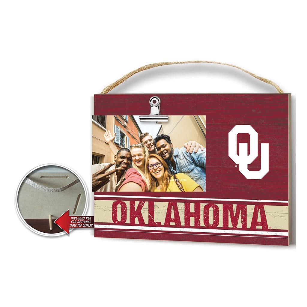 Clip It Colored Logo Photo Frame Oklahoma Sooners