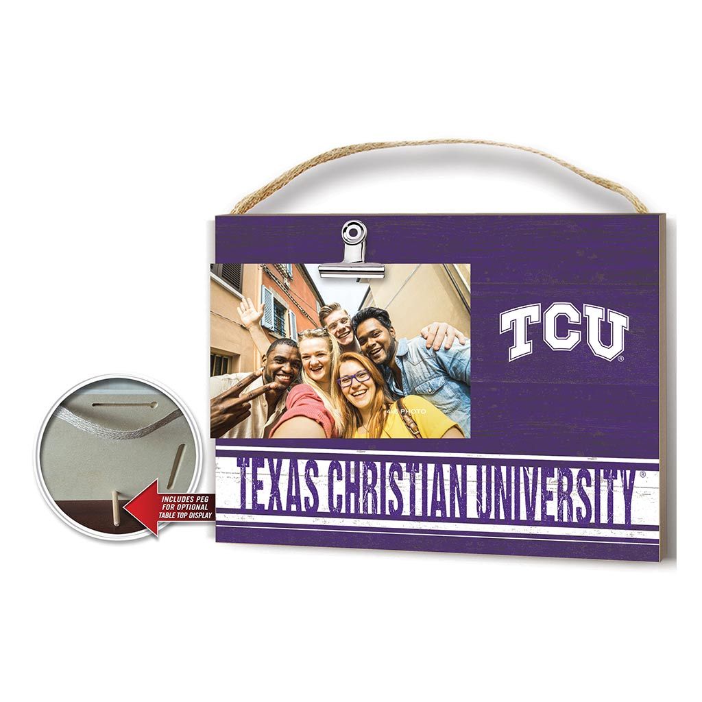 Clip It Colored Logo Photo Frame Texas Christian Horned Frogs