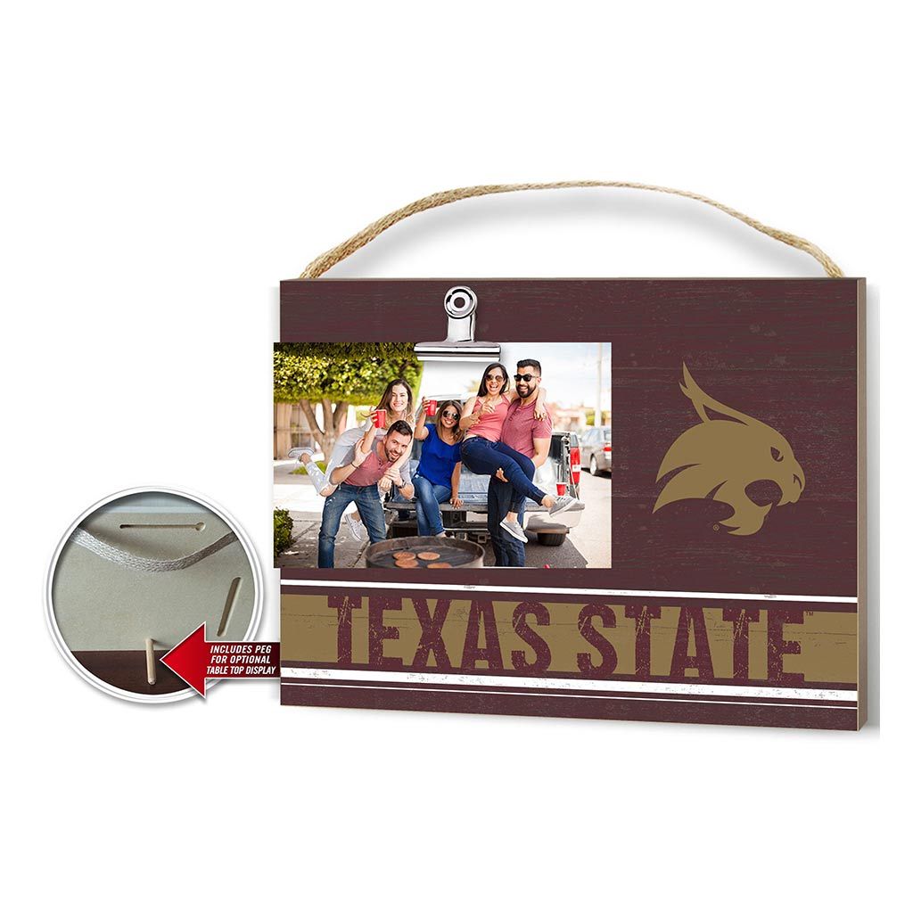 Clip It Colored Logo Photo Frame Texas State Bobcats