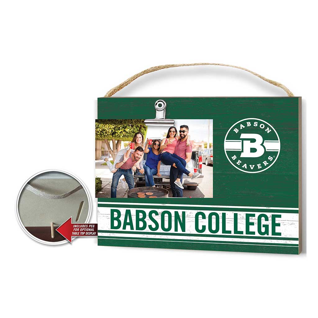 Clip It Colored Logo Photo Frame Babson College Beavers