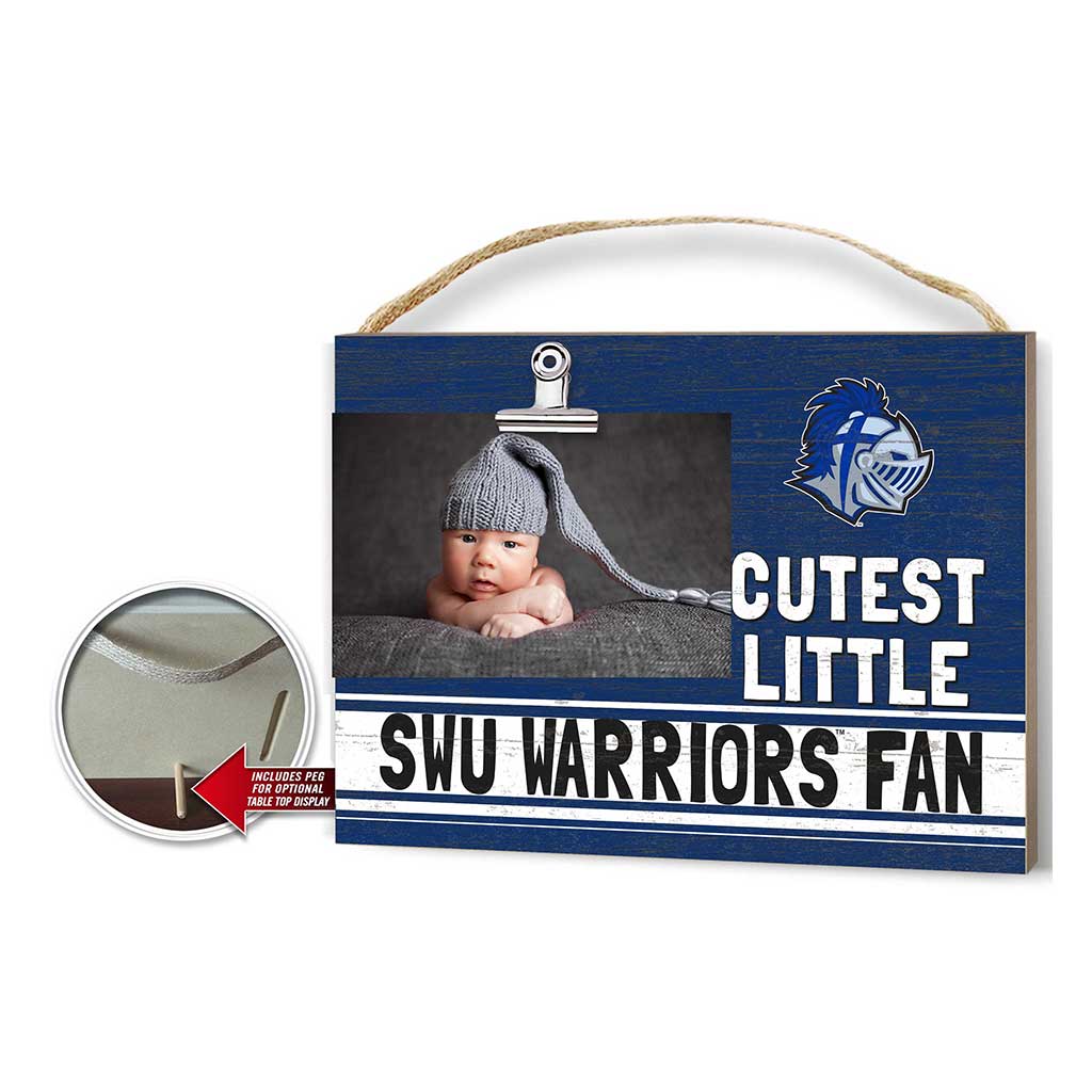 Cutest Little Colored Logo Clip Photo Frame Southern Wesleyan Warriors