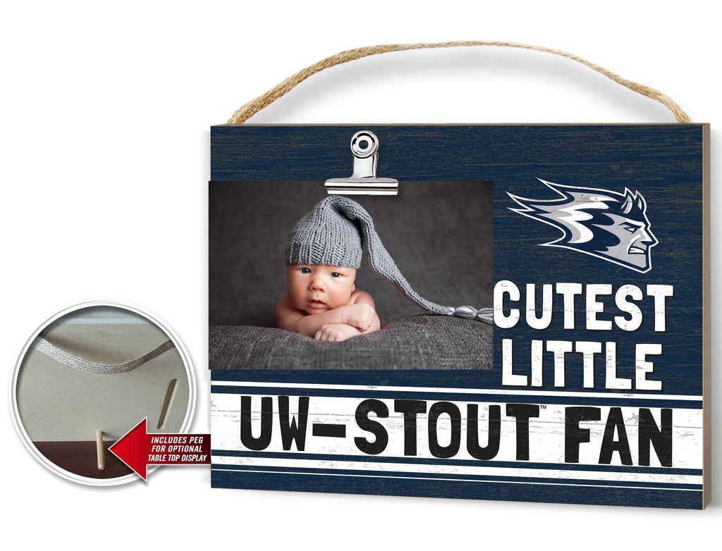 Cutest Little Colored Logo Clip Photo Frame University of Wisconsin Stout Blue Devils