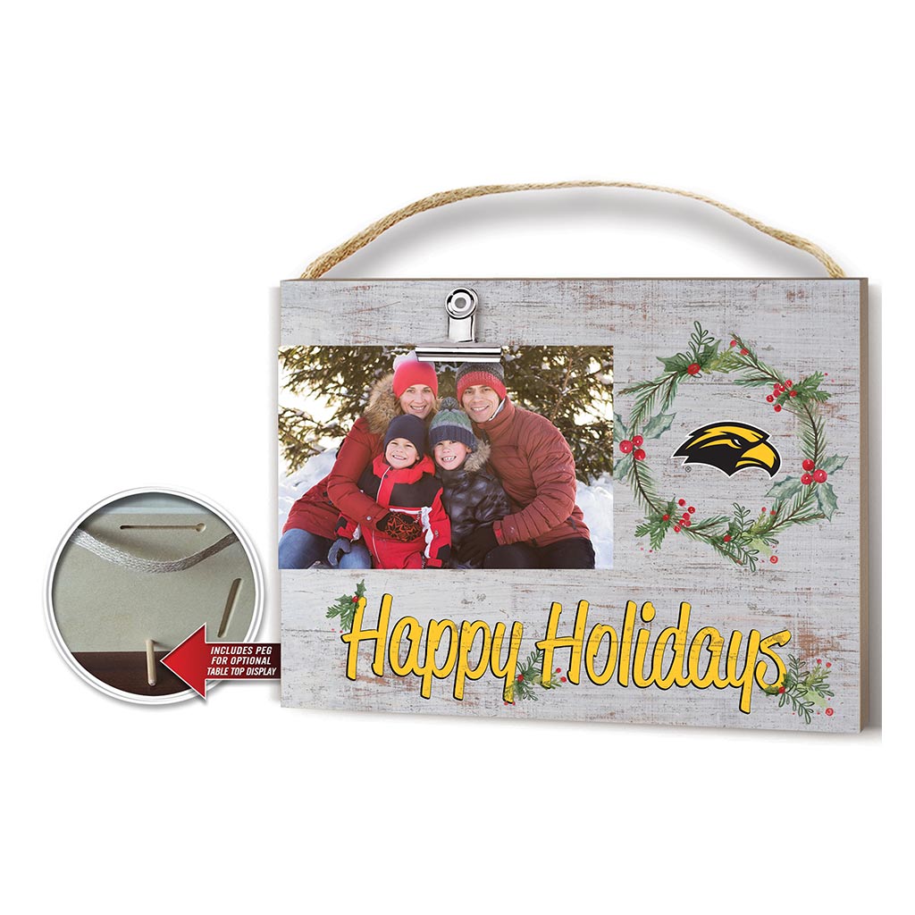 Happy Holidays Clip It Photo Frame Southern Mississippi Golden Eagles
