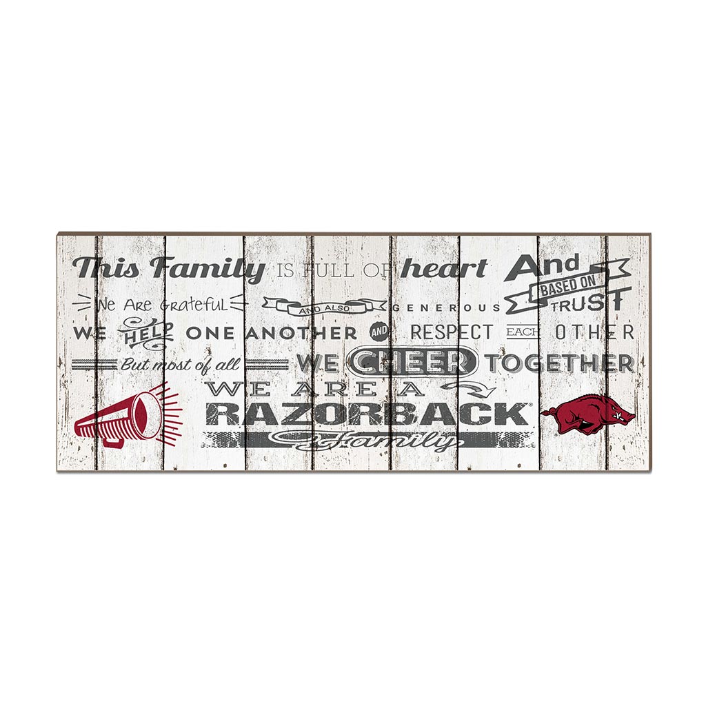 Small Weathered Family Cheer Arkansas Razorbacks