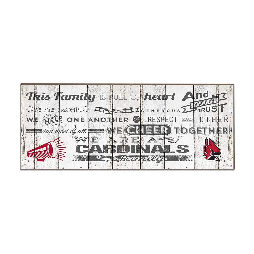Small Weathered Family Cheer Ball State Cardinals