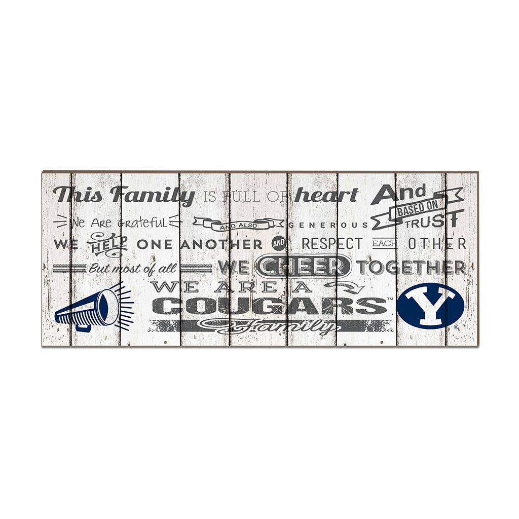 Small Weathered Family Cheer Brigham Young Cougars