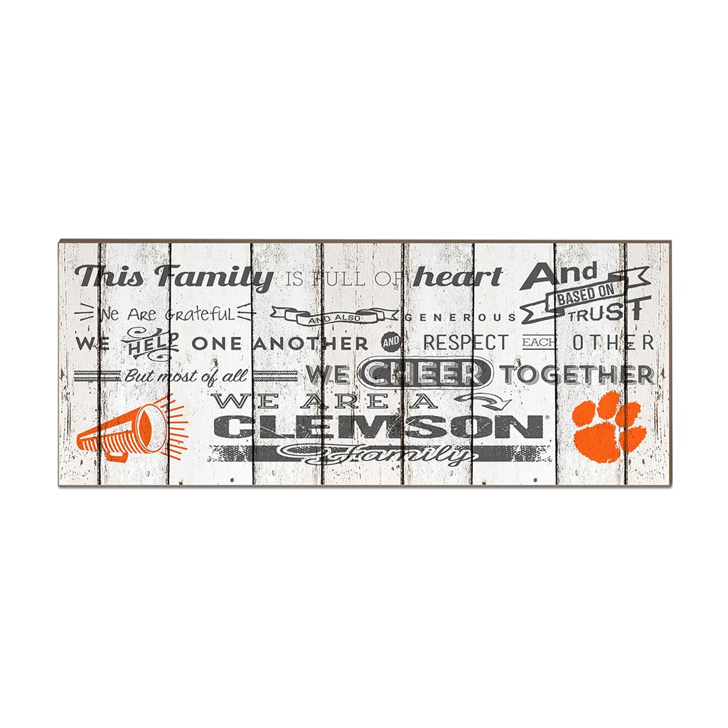 Small Weathered Family Cheer Clemson Tigers