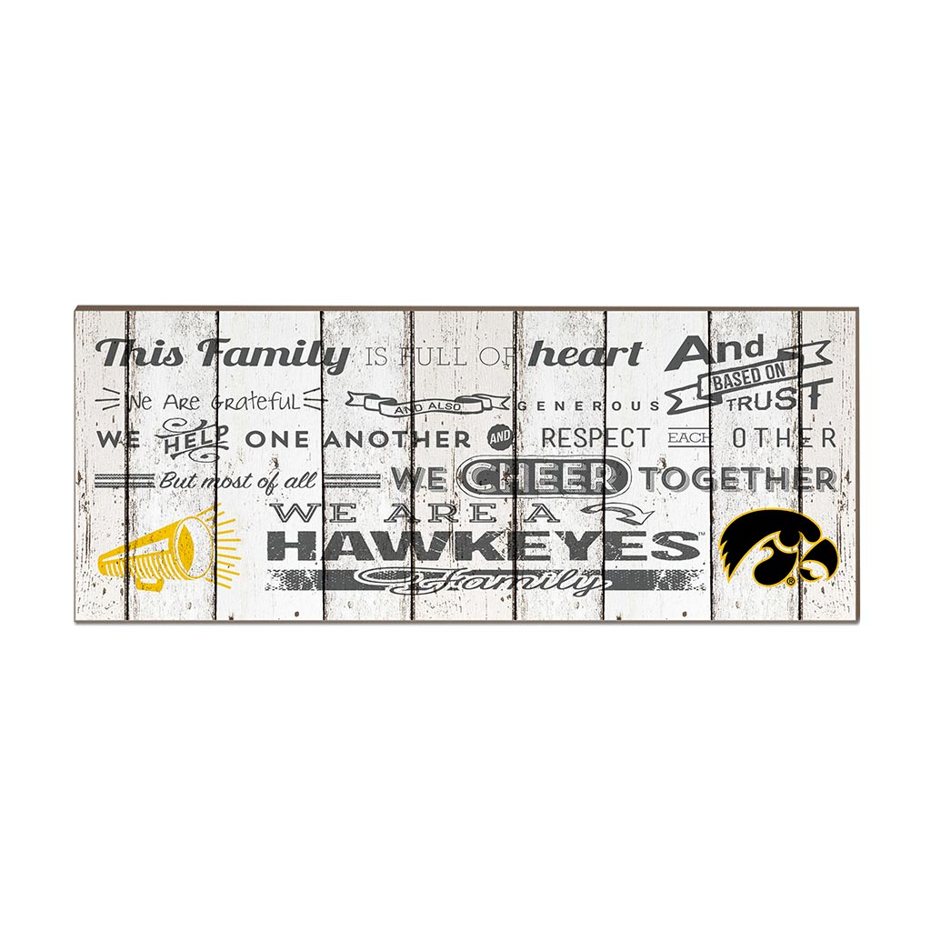 Small Weathered Family Cheer Iowa Hawkeyes