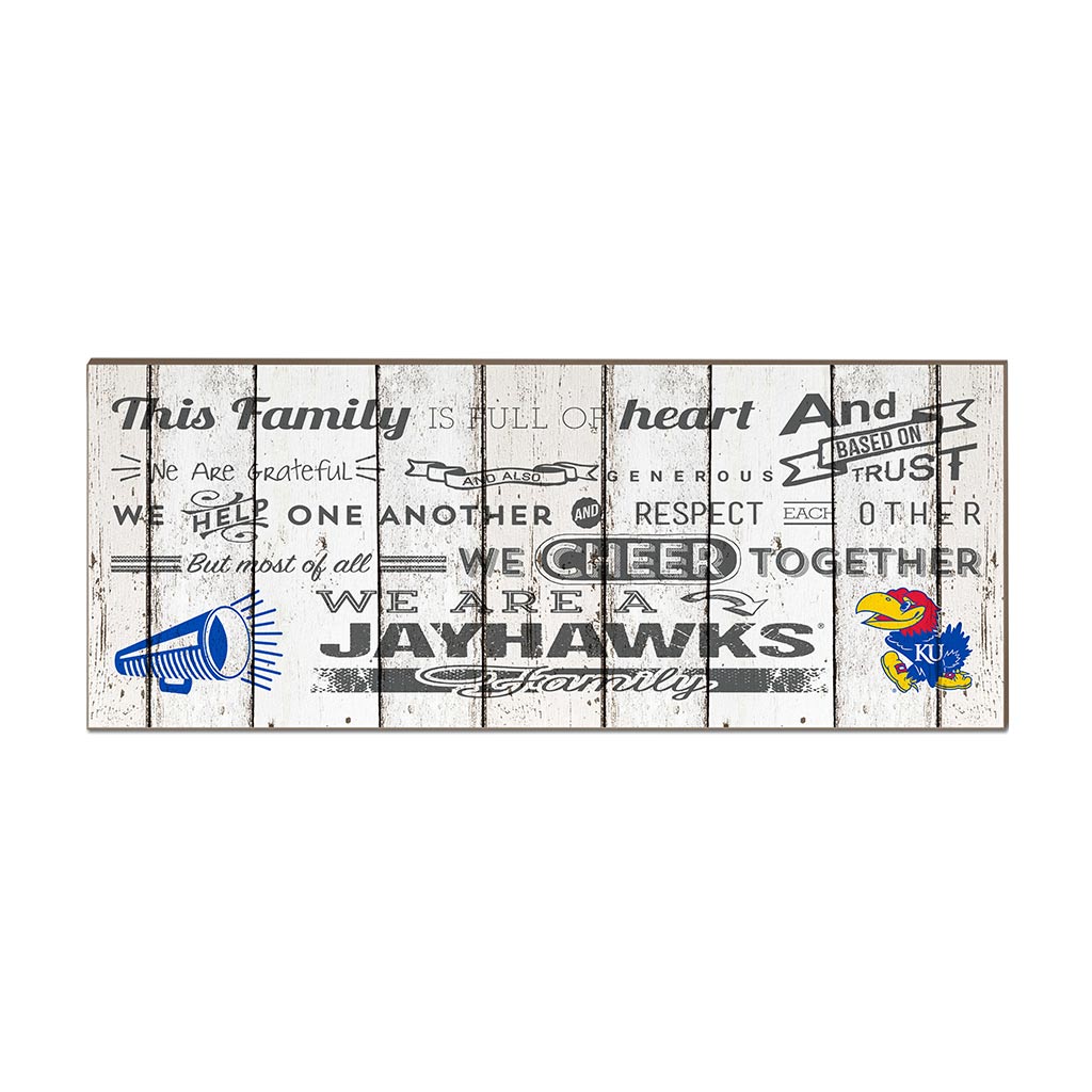 Small Weathered Family Cheer Kansas Jayhawks