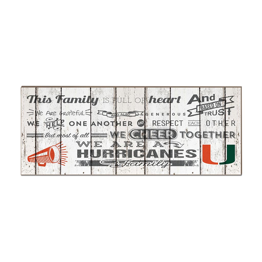 Small Weathered Family Cheer Miami Hurricanes
