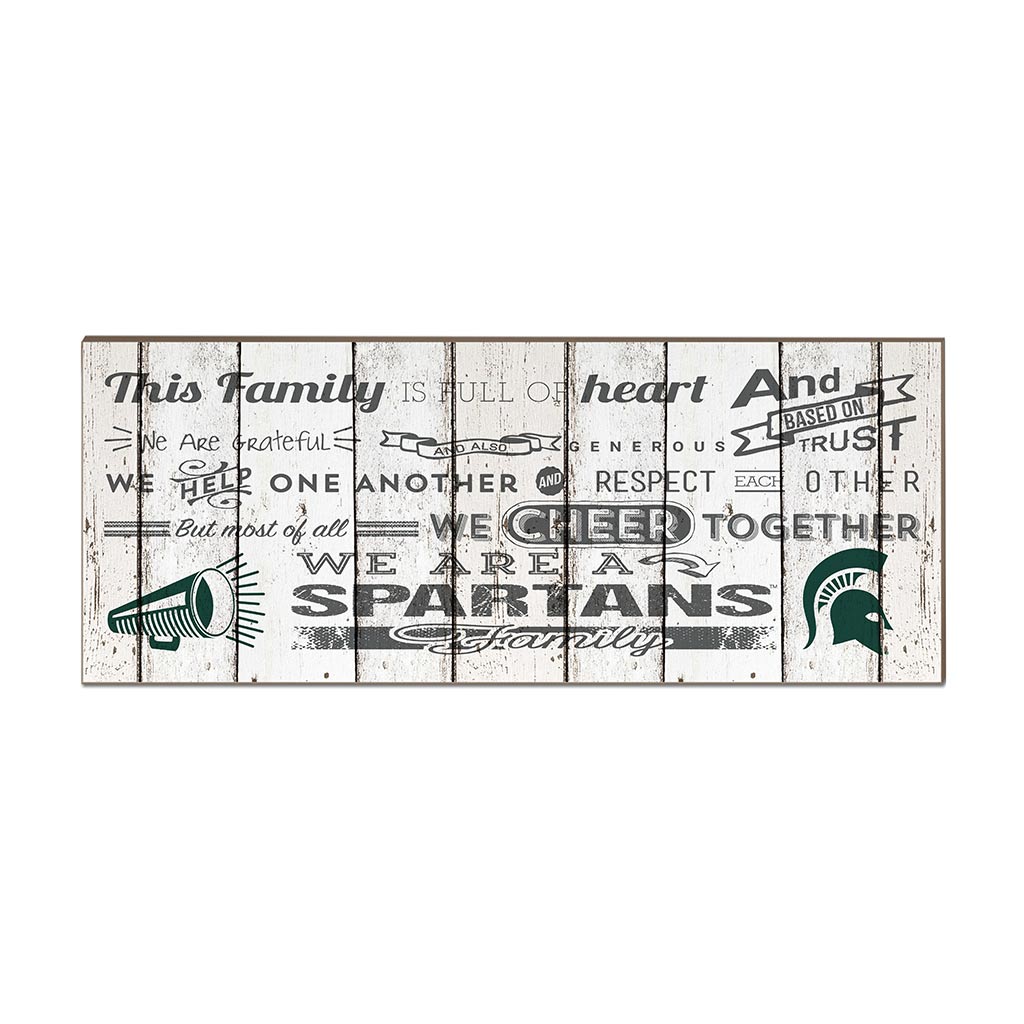 Small Weathered Family Cheer Michigan State Spartans