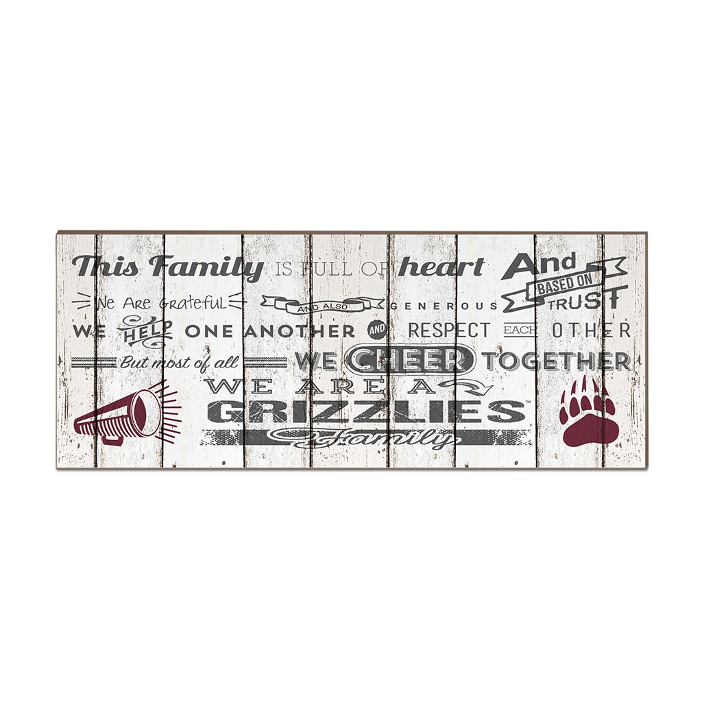 Small Weathered Family Cheer Montana Grizzlies