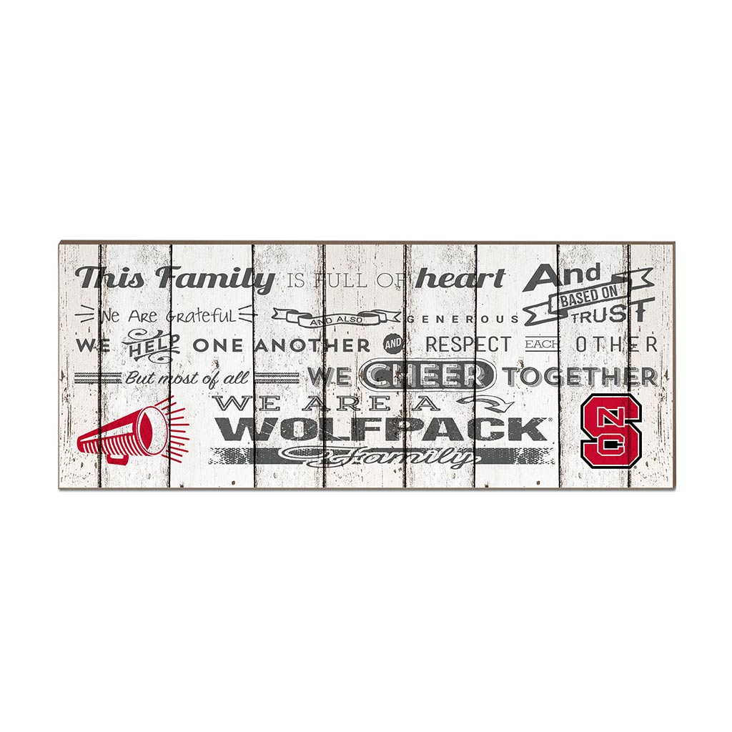 Small Weathered Family Cheer North Carolina State Wolfpack