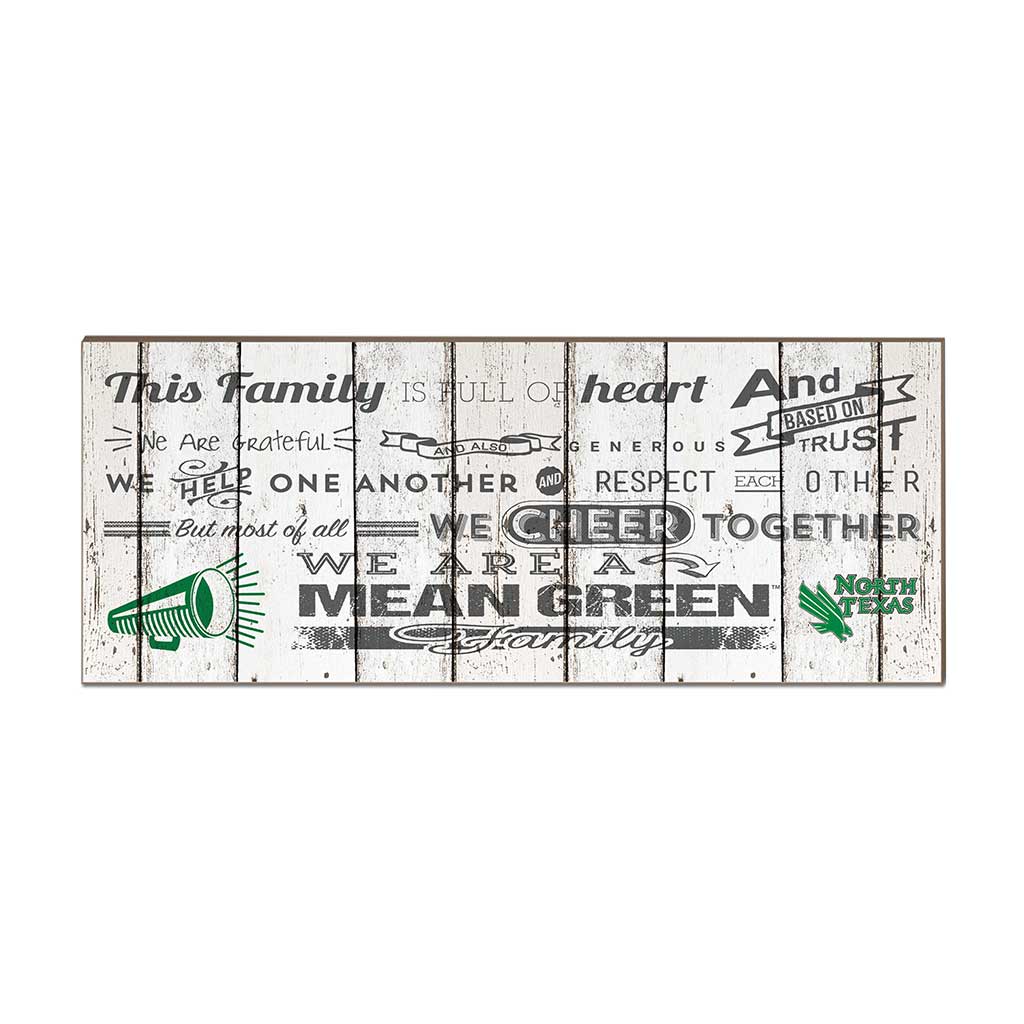 Small Weathered Family Cheer North Texas Mean Green