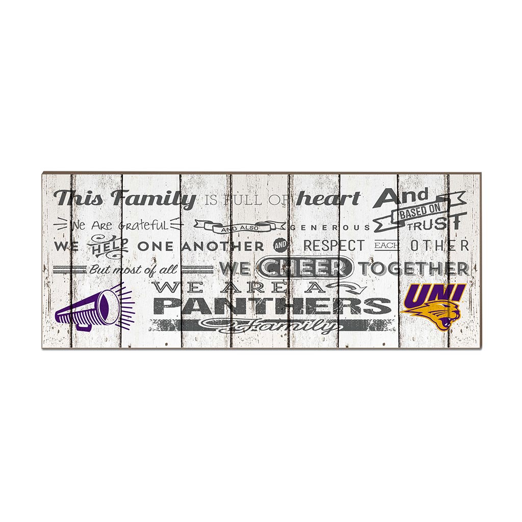 Small Weathered Family Cheer Northern Iowa Panthers