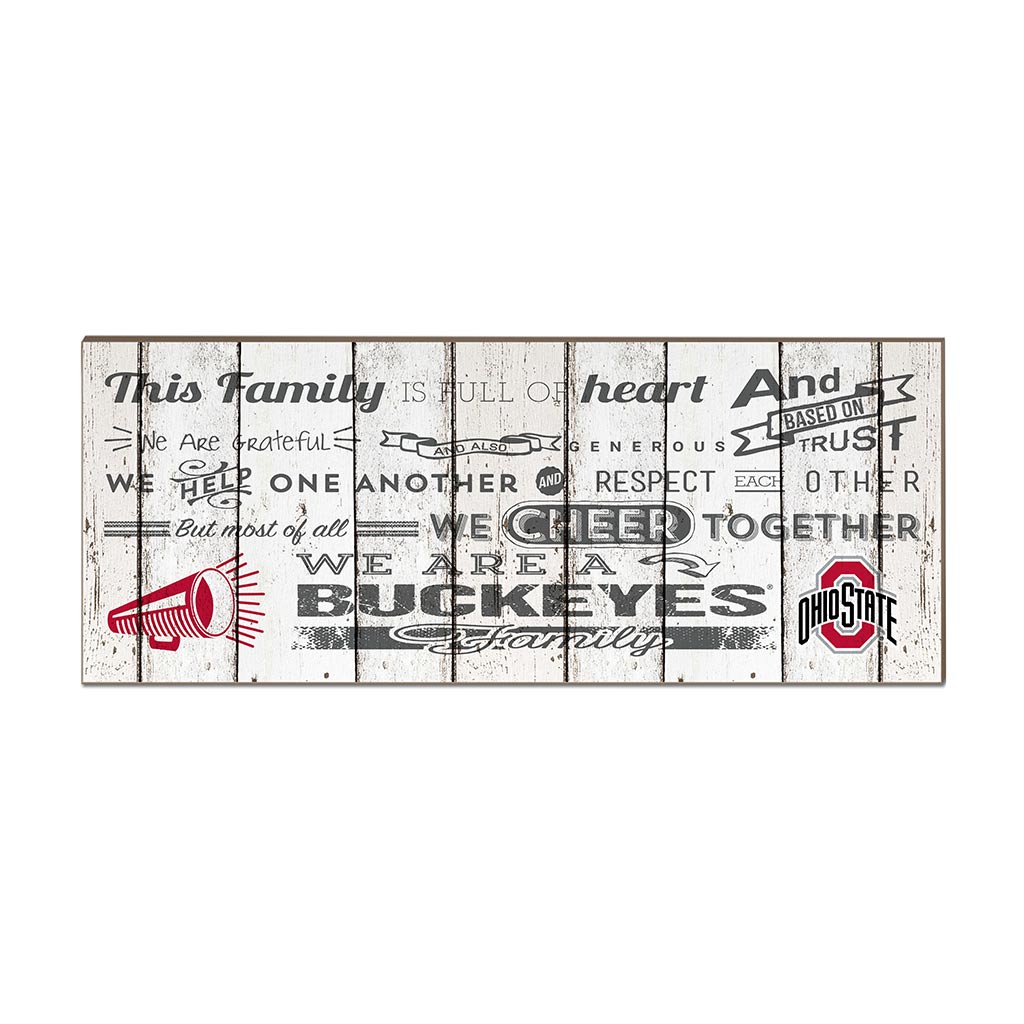 Small Weathered Family Cheer Ohio State Buckeyes