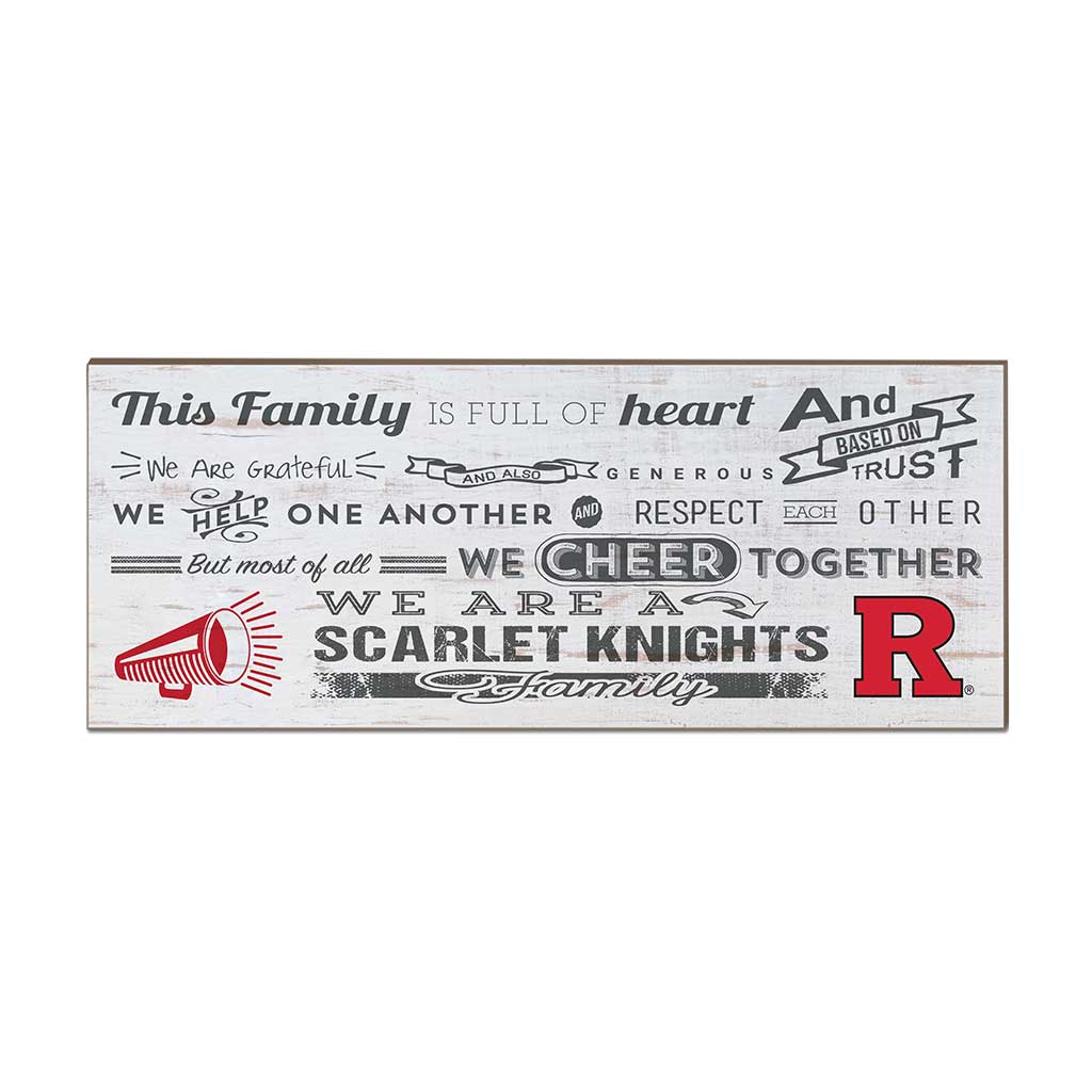 Small Weathered Family Cheer Rutgers Scarlet Knights