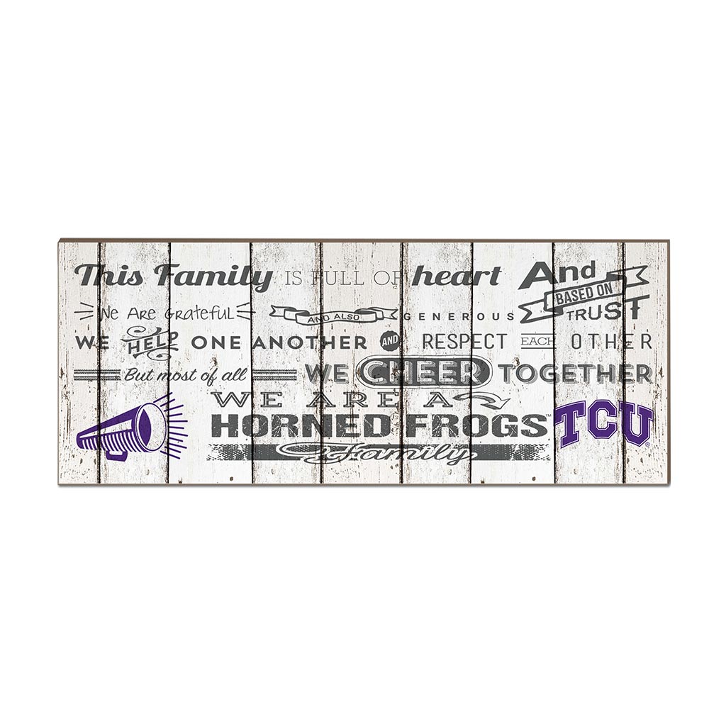 Small Weathered Family Cheer Texas Christian Horned Frogs