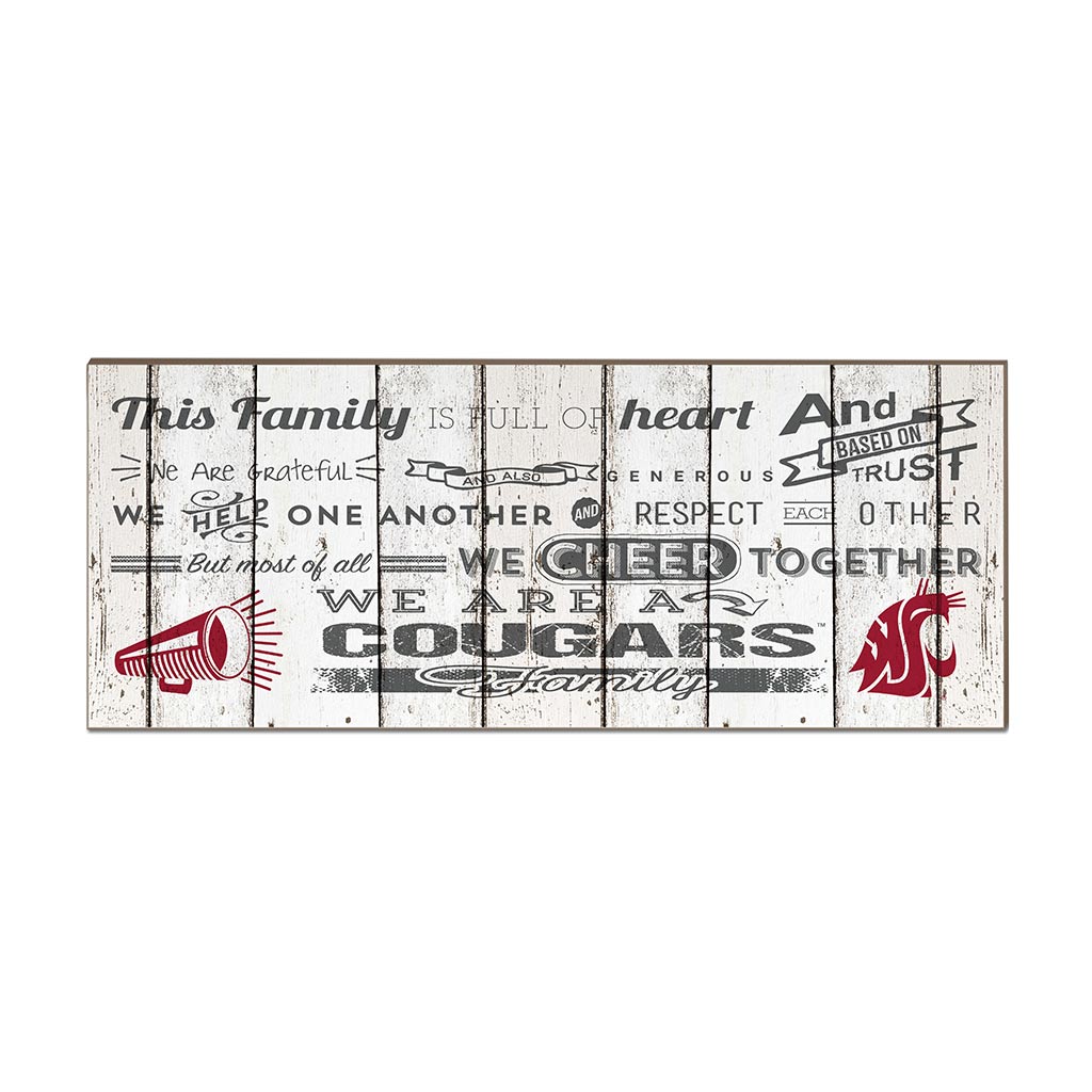Small Weathered Family Cheer Washington State Cougars