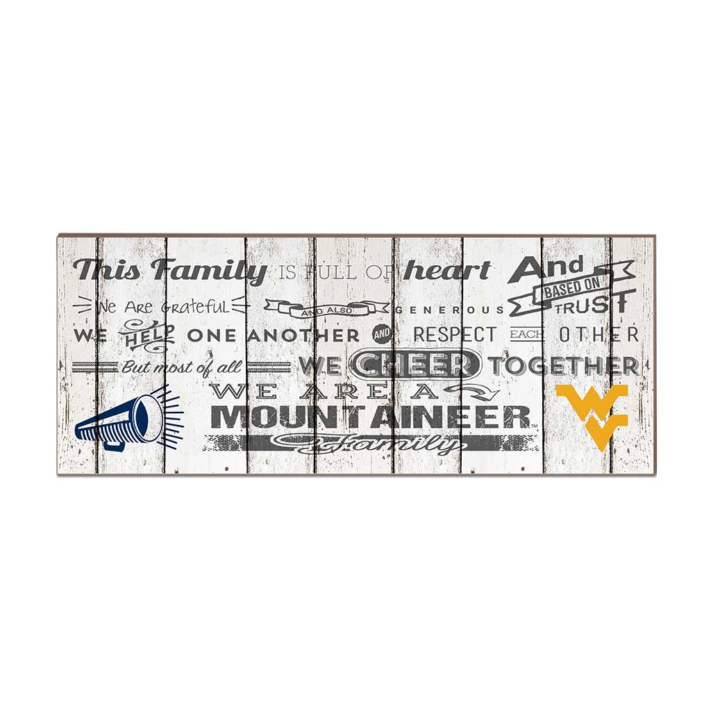 Small Weathered Family Cheer West Virginia Mountaineers