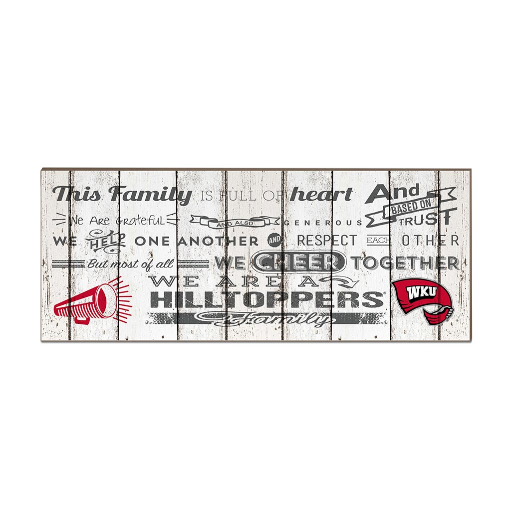 Small Weathered Family Cheer Western Kentucky Hilltoppers
