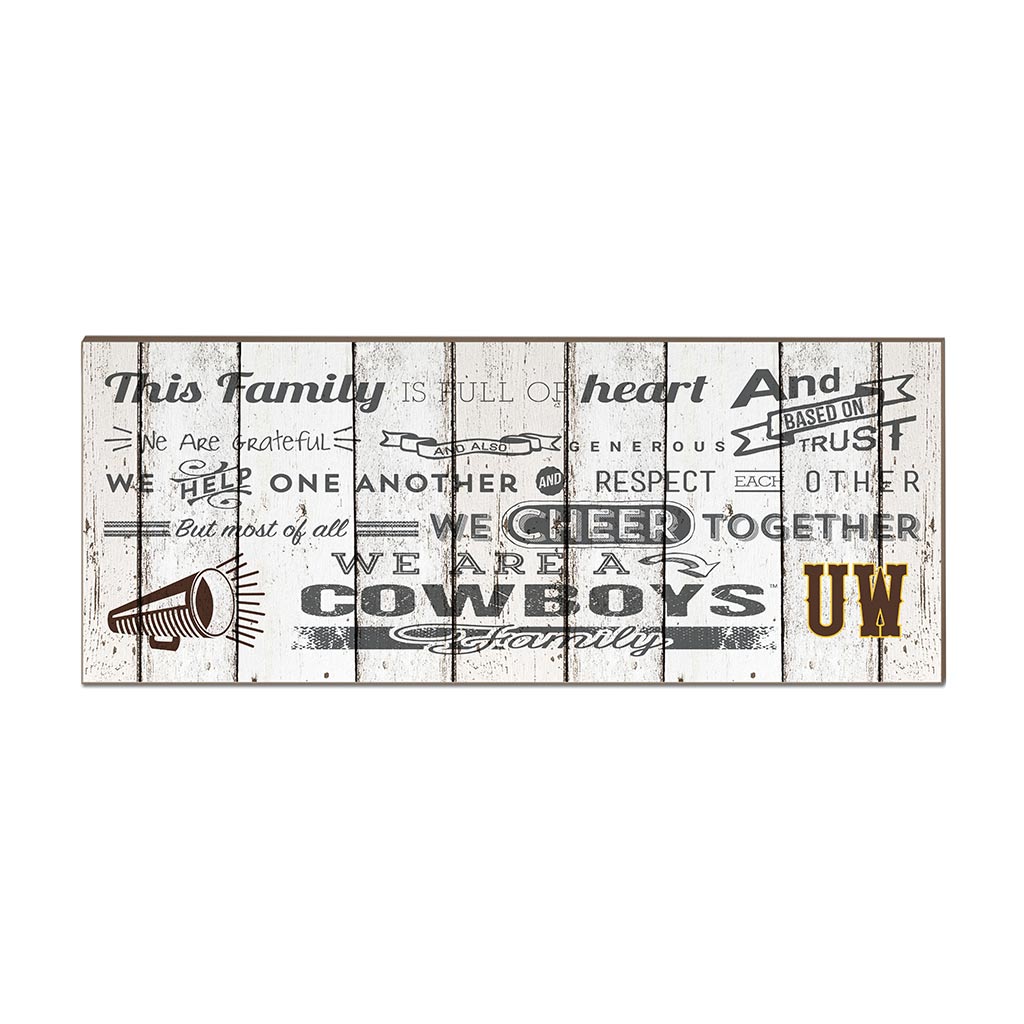 Small Weathered Family Cheer Wyoming Cowboys SEC LOGO