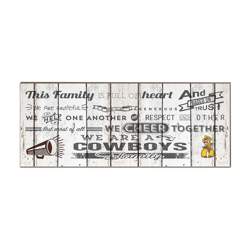 Small Weathered Family Cheer Wyoming Cowboys MSCT LOGO
