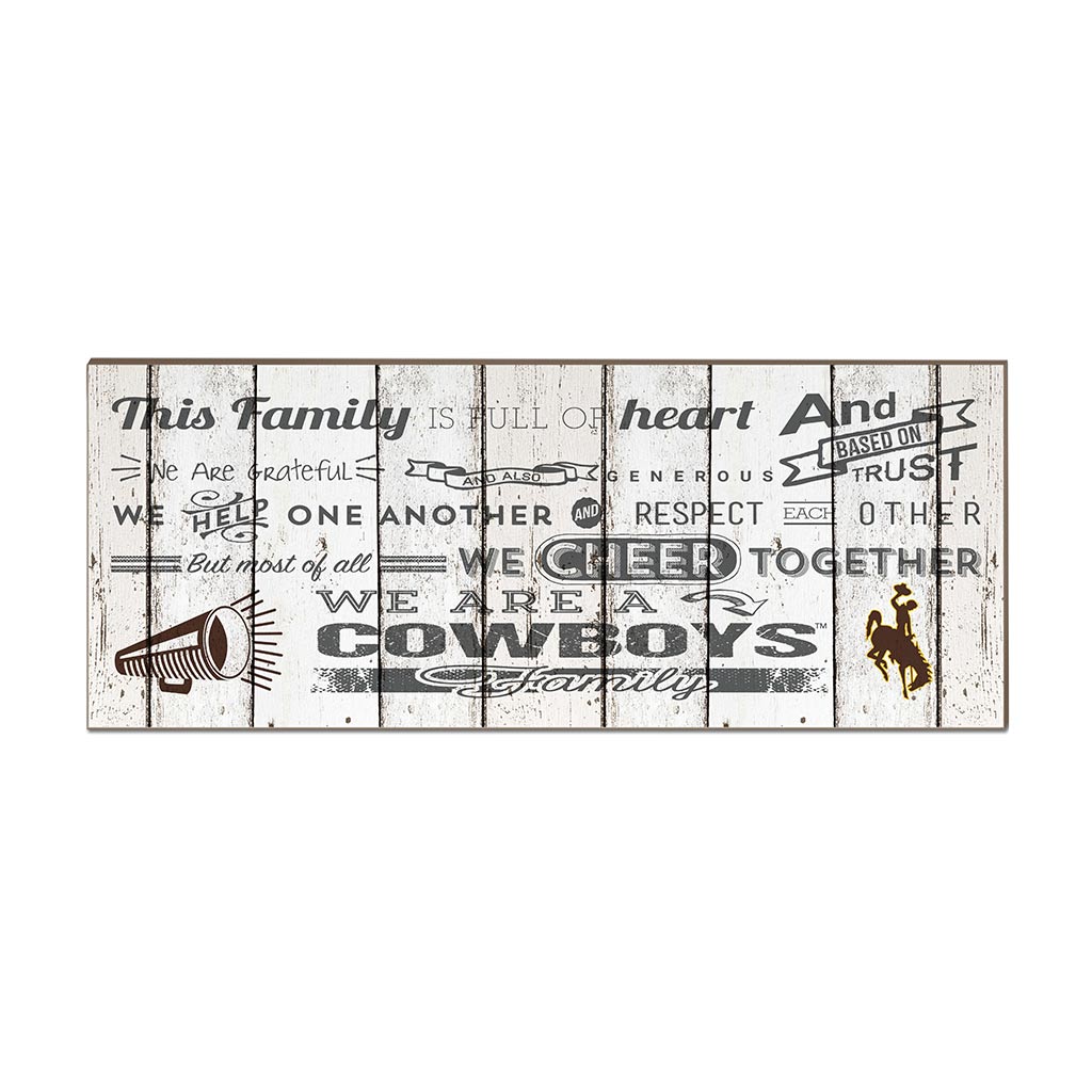Small Weathered Family Cheer Wyoming Cowboys