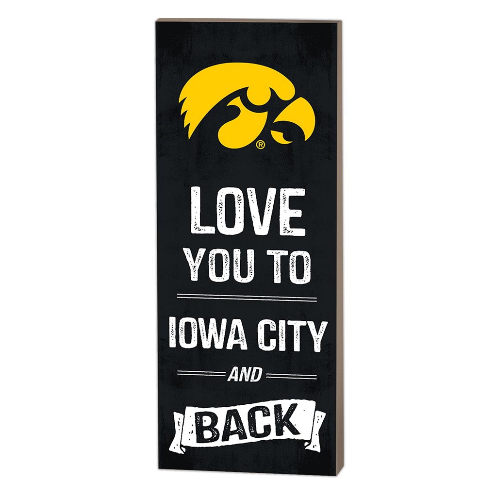 7x18 Logo Love You To Iowa Hawkeyes