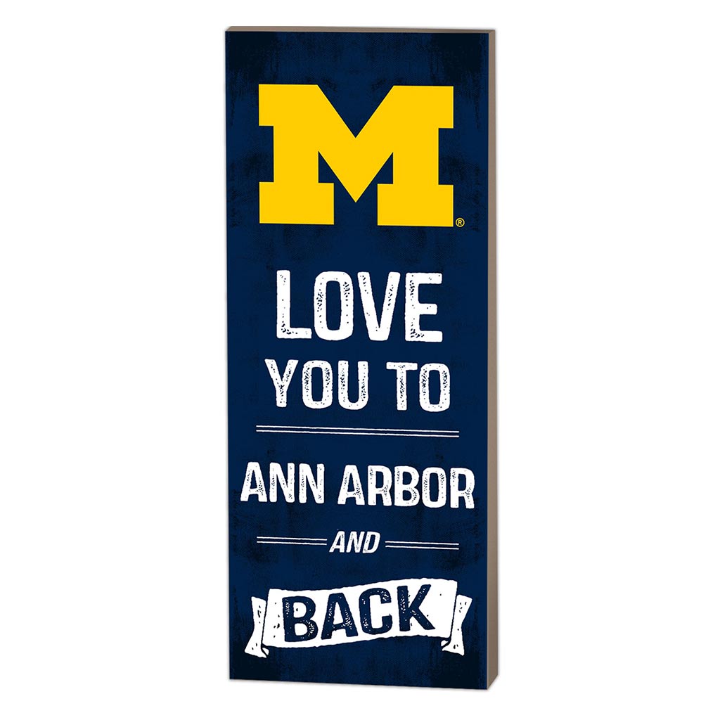 7x18 Logo Love You To Michigan Wolverines