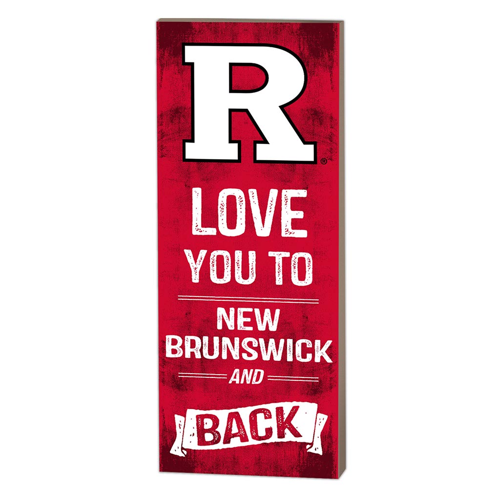 7x18 Logo Love You To Rutgers Scarlet Knights