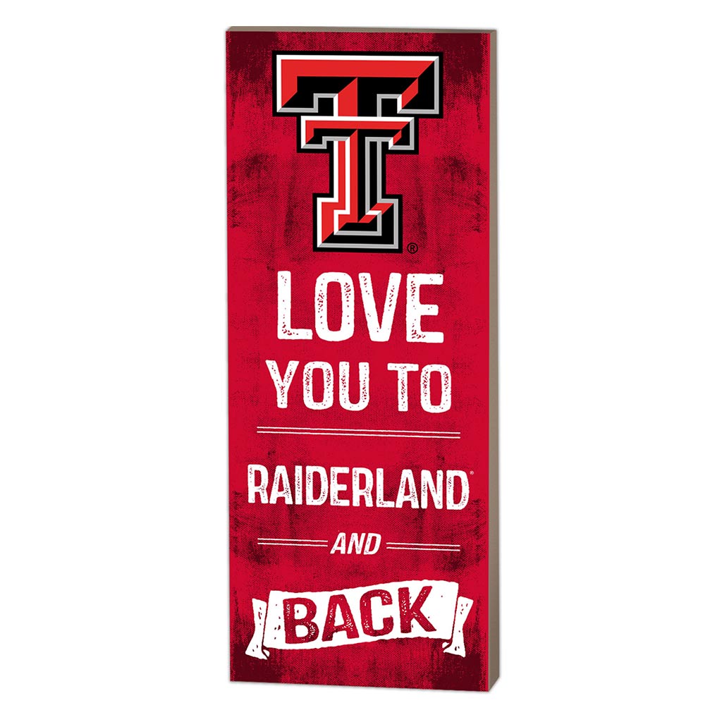 7x18 Logo Love You To Texas Tech Red Raiders-Verbage
