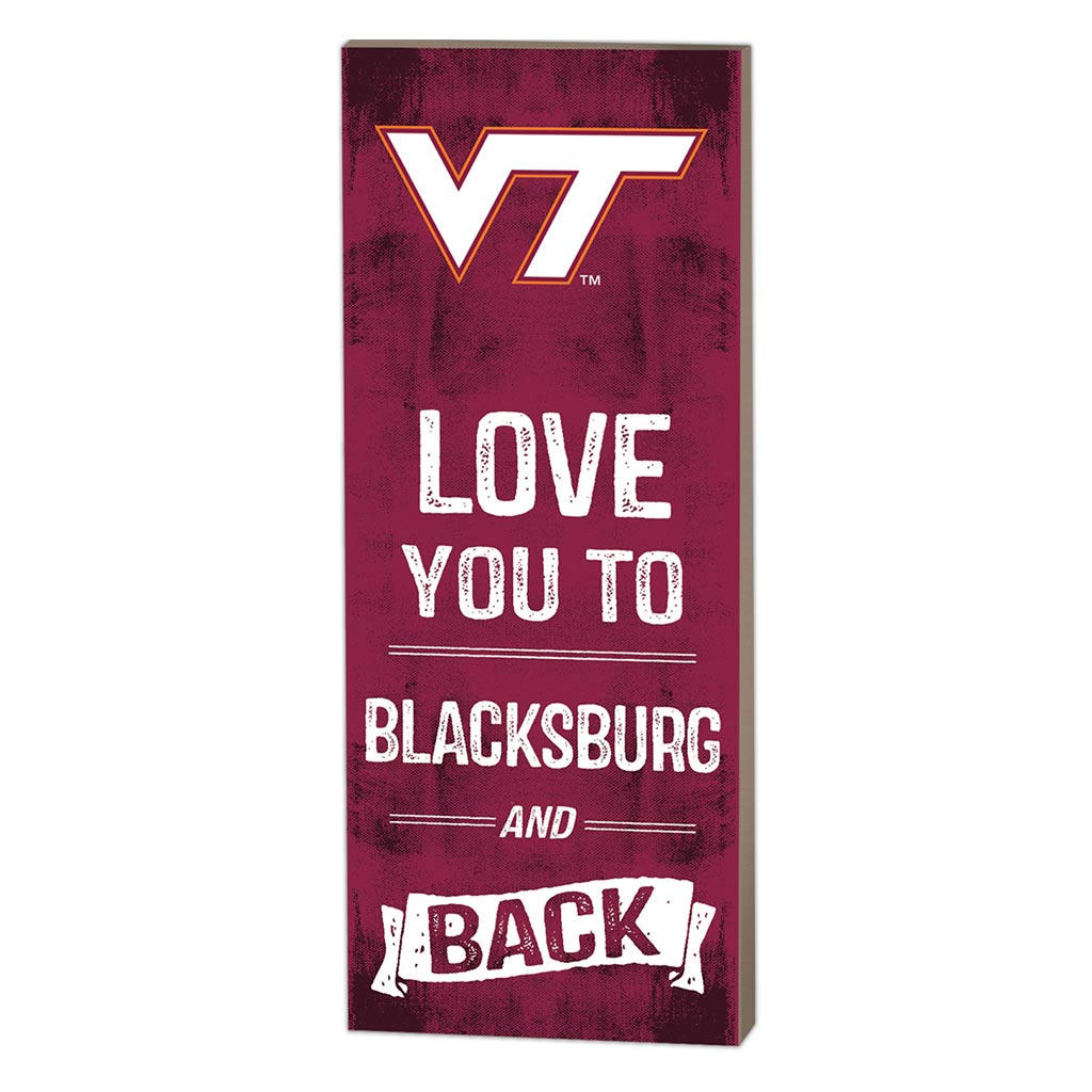 7x18 Logo Love You To Virginia Tech Hokies