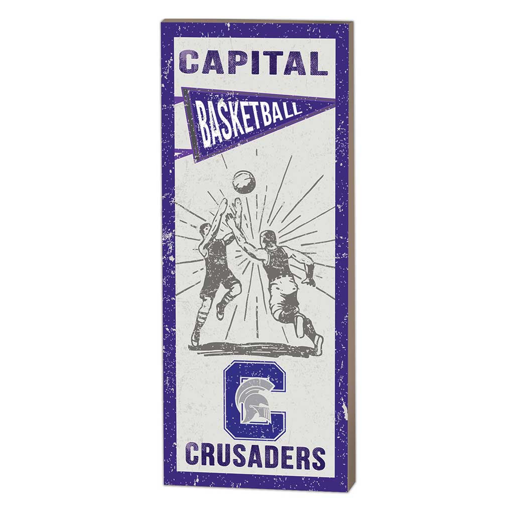 7x18 Vintage Player Capital University Crusaders Basketball