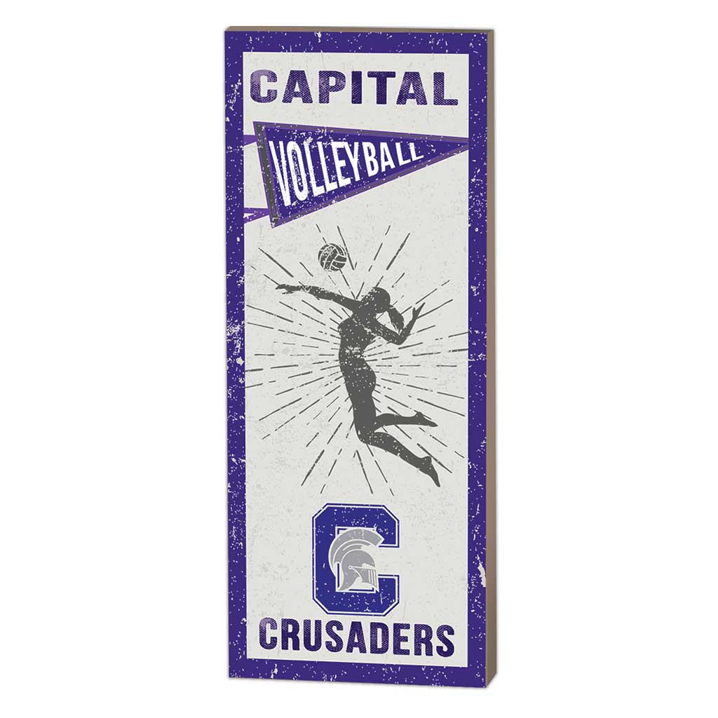 7x18 Vintage Player Capital University Crusaders - Girl's Volleyball