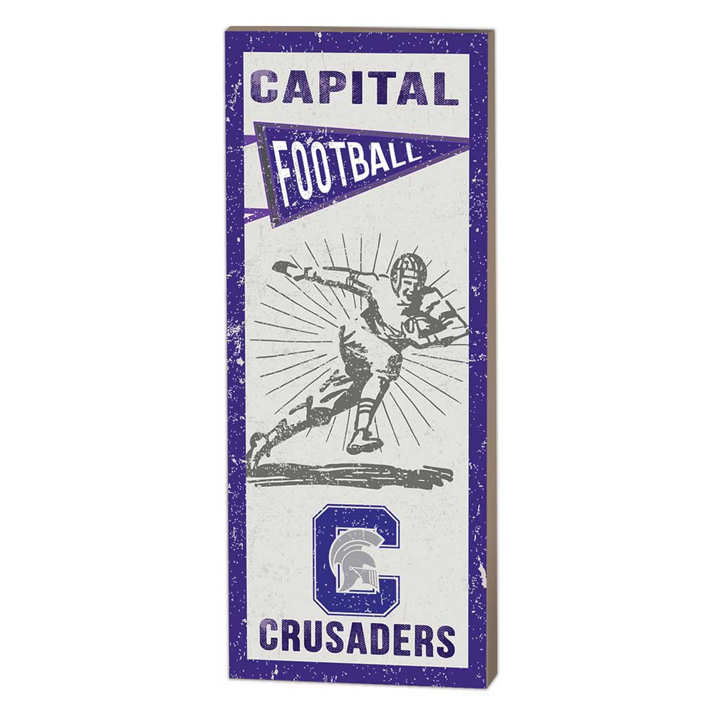 7x18 Vintage Player Capital University Crusaders