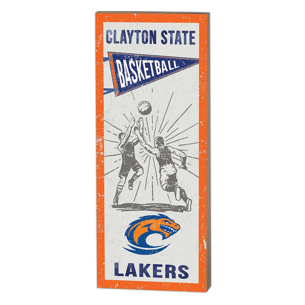 7x18 Vintage Player Clayton State University Lakers Basketball