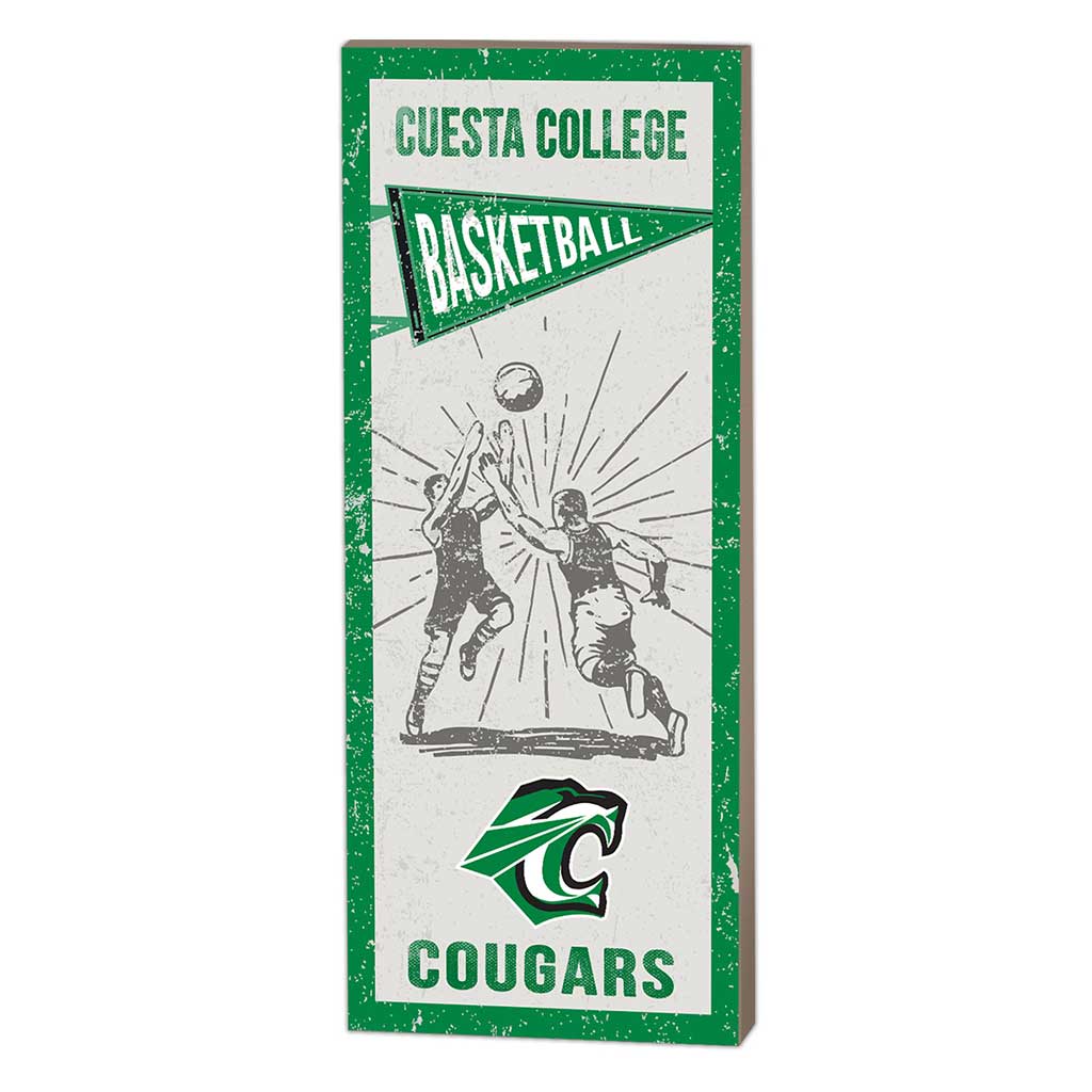 7x18 Vintage Player Cuesta College Cougars Basketball