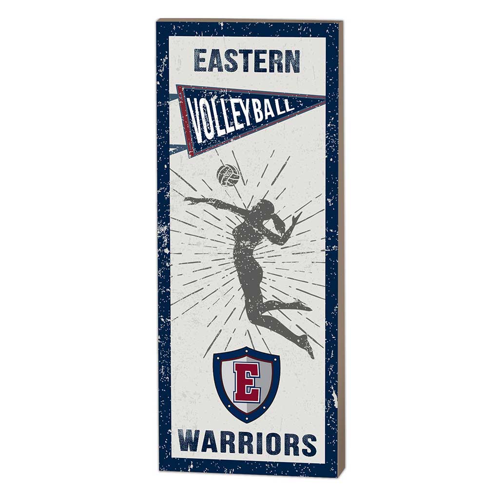 7x18 Vintage Player Eastern Connecticut State University Warriors - Girl's Volleyball