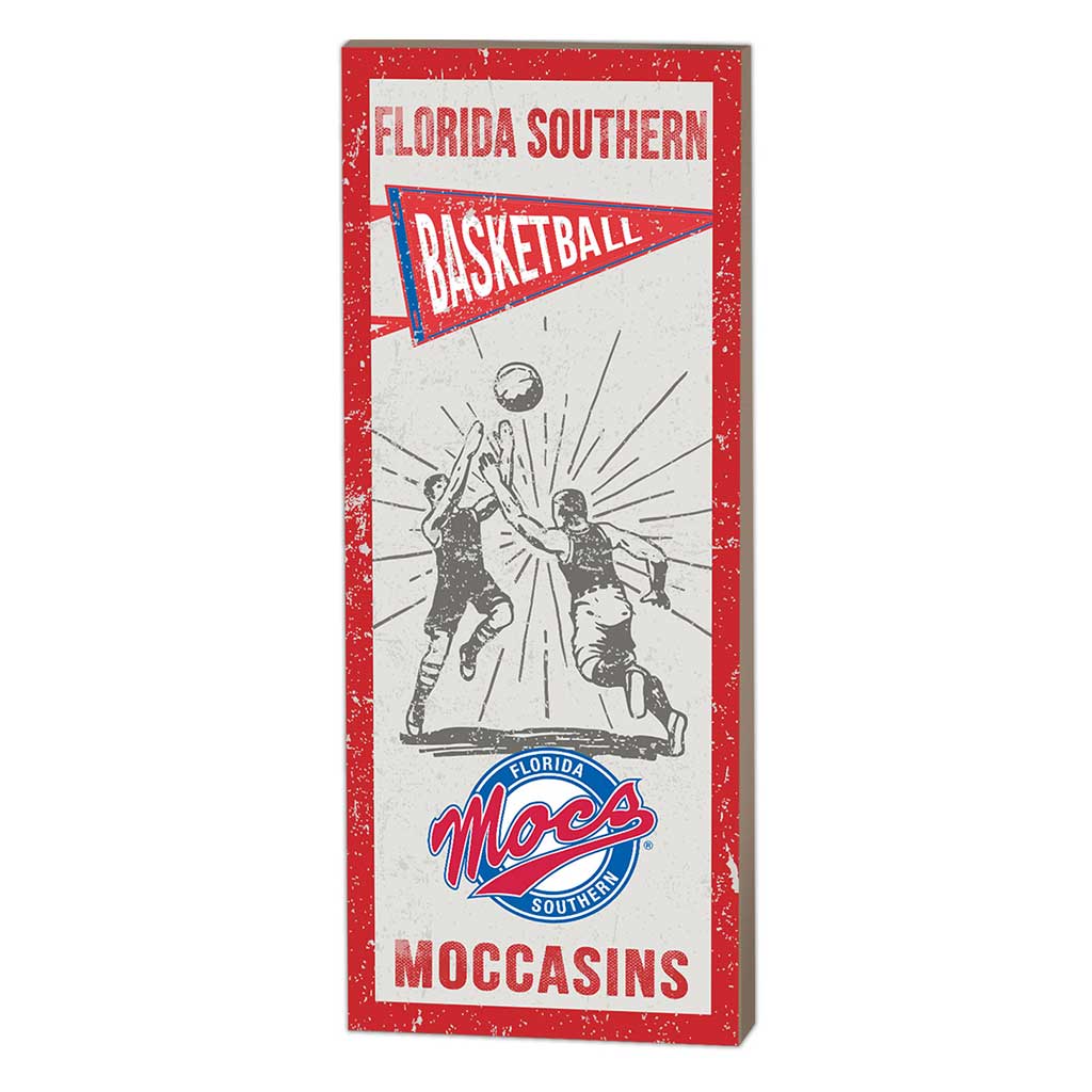 7x18 Vintage Player Florida Southern College Moccasins Basketball